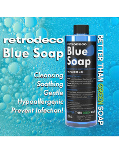 Jabón Azul Ultra Concentrado RetroDeco 500ml para Piel 2