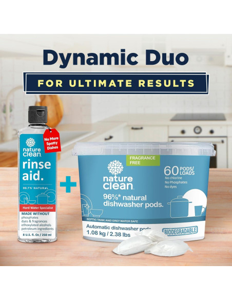 Cápsulas para Lavavajillas Nature Clean 60 Unidades Ecológicas