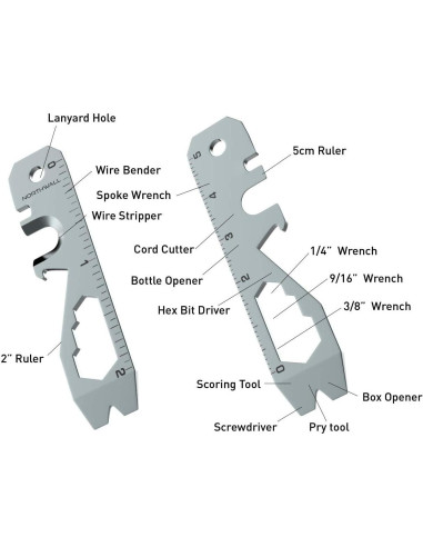 Multiherramienta de Llave Northwall 10-en-1 Acero Inoxidable