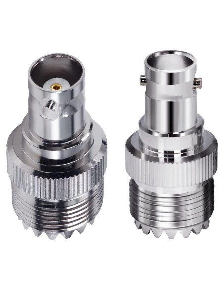 Adaptador Coaxial UHF Femenino a BNC Femenino TUOLNK 2pcs