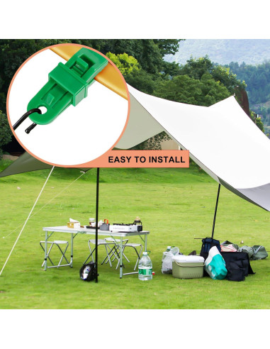 Pinzas para Lonas COCOMK 8 Piezas Alta Resistencia Verde