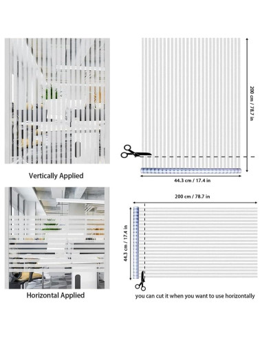 Película Decorativa de Ventana Qualsen 30x120 cm Rayas