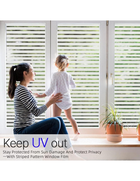Película Decorativa de Ventana Qualsen 30x120 cm Rayas