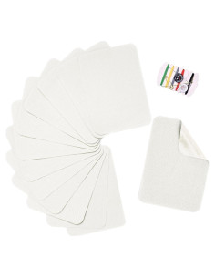 12 Parches Termoadhesivos TXSN Algodón Beige 7.5x10.5 cm