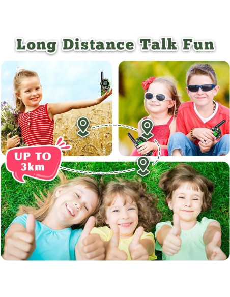 Walkie Talkies para Niños Shenzhen H-388 Verde x 3