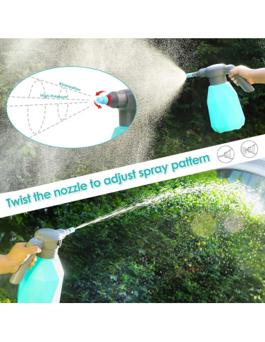 Botella de Spray Eléctrica SideKing 2L Ajustable para Jardín