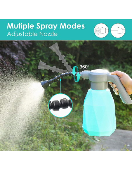Botella de Spray Eléctrica SideKing 2L Ajustable para Jardín