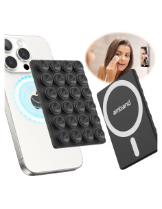 Soporte de Teléfono Magnético amBand con Ventosa - Negro