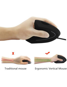 Ratón Vertical Ergonómico FLY WAY para Mano Izquierda 800/1200/1600 DPI 2