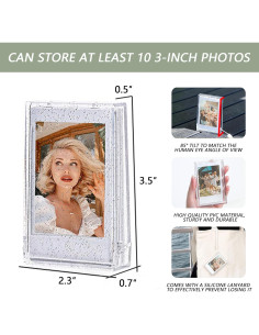 Paquete de 2 Soportes de Fotos Fujifilm Instax Mini 3" Azul 2