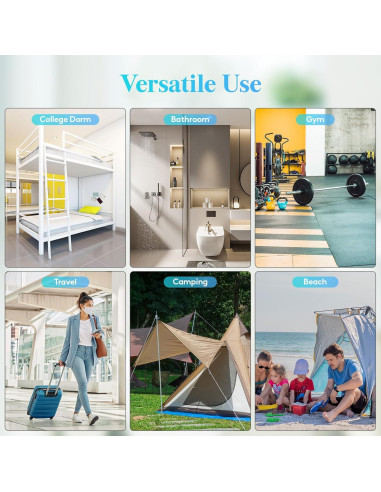 Bolsa de Ducha Portátil Lifewit Negra, Caddy de Malla 19x17x24cm