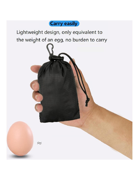 Mochila de Senderismo Plegable 16L Resistente al Agua B100 Negra