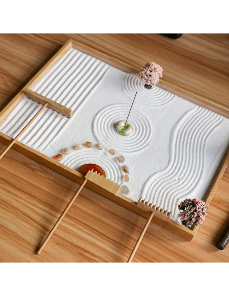 Set de Jardín Zen de 22 Piezas JJJ Arts - Rastrillos de Bambú