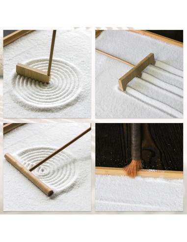 Set de Jardín Zen de 22 Piezas JJJ Arts - Rastrillos de Bambú