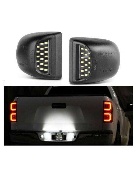 2 Bombillas LED Luz de Placa de Licencia Puddle Light Blanco