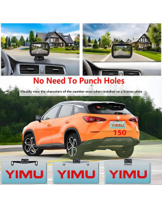 Cámara de Respaldo YIMU K4303 con Monitor 4.3" HD, IP69K 2