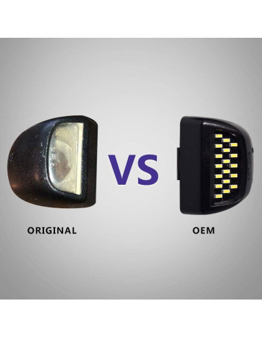 2 Bombillas LED Luz de Placa de Licencia Puddle Light Blanco