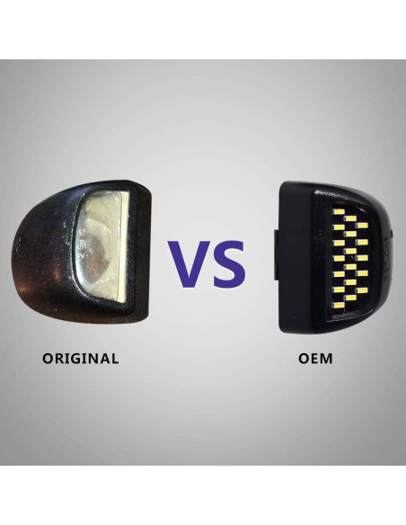 2 Bombillas LED Luz de Placa de Licencia Puddle Light Blanco