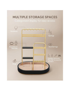 Organizador de Joyería ChuStory Dorado con Terciopelo 31.5 cm 2