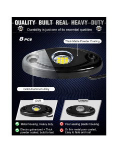 Kit de Luces LED Rock 8 Pods Blanco Impermeable para Vehículos 2