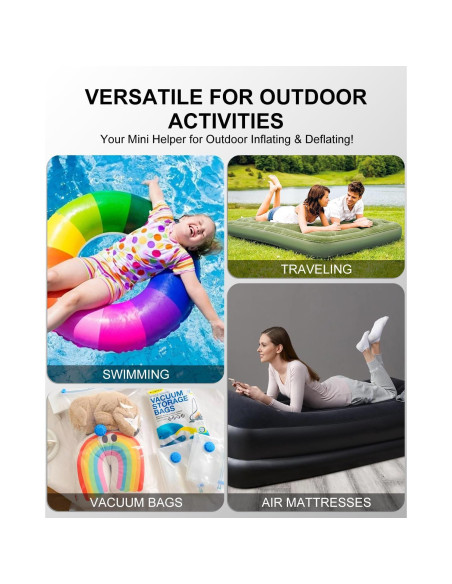 Bomba de Aire Inflable Portátil M KARMATER 119g USB Recargable