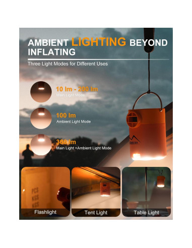 Bomba de Aire Inflable Portátil M KARMATER 119g USB Recargable