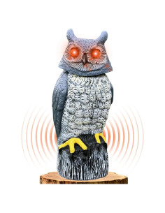 Búho de Jardín Solar Ugold con Movimiento y Ojos LED