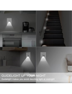 Luz Nocturna Enchufe SOZULAMP LED Blanca 0.3W 4 Pack 2