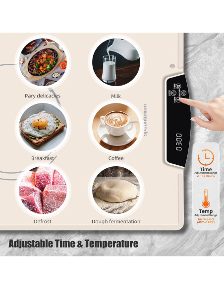 Alfombrilla Calentadora Eléctrica Spoonlemon 61x40 cm Ajustable Alfombrilla Calentadora Eléctrica Spoonlemon 61x40 cm Ajustable