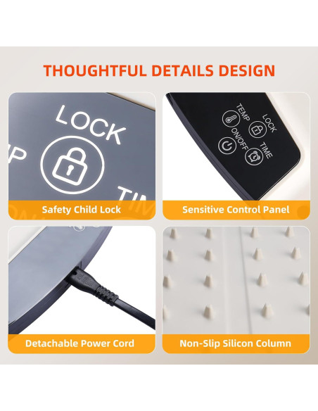 Alfombrilla Calentadora Eléctrica Spoonlemon 61x40 cm Ajustable Alfombrilla Calentadora Eléctrica Spoonlemon 61x40 cm Ajustable