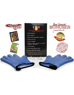 Guantes de Silicona para BBQ Kitchen Perfection - Resistentes al Calor 2