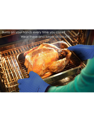 Guantes de Silicona para BBQ Kitchen Perfection - Resistentes al Calor