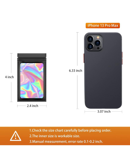 100 Bolsas Mylar Reutilizables LoraLosa 6.1x10.2 cm Holográficas