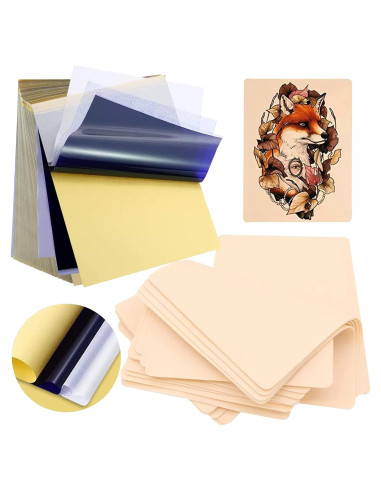 Kit de Piel de Práctica de Tatuaje Prgislew 40Pcs con Papel