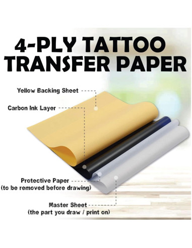 Kit de Piel de Práctica de Tatuaje Prgislew 40Pcs con Papel