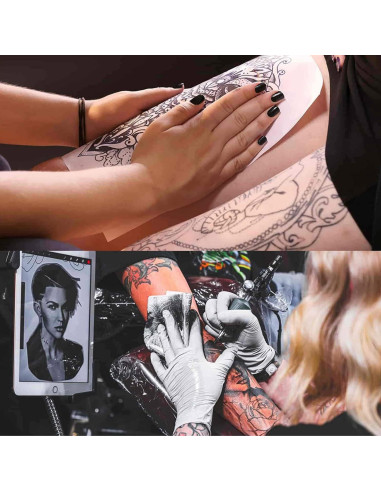 Kit de Piel de Práctica de Tatuaje Prgislew 40Pcs con Papel