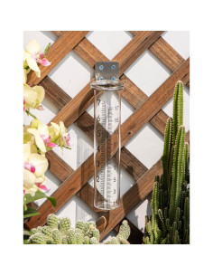 Medidor de lluvia Mateda 17.78 cm con soporte acero inoxidable 2