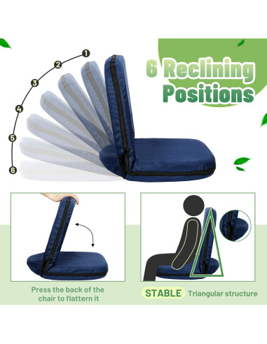 Asientos de Estadio Thyle 2 Pcs Plegables con Cojín 50.8 cm