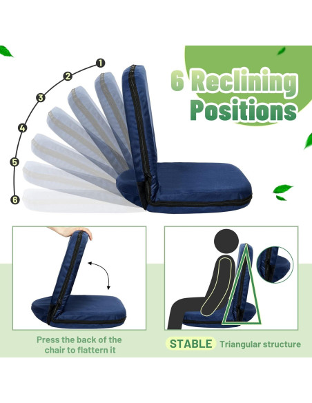 Asientos de Estadio Thyle 2 Pcs Plegables con Cojín 50.8 cm