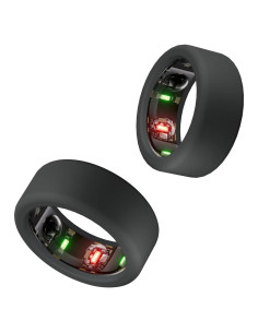 Funda de Silicona Booge para Anillo Oura Gen 3 - 2 Pcs, S Negro
