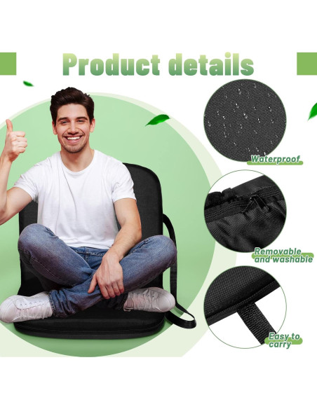 Asientos de Estadio Thyle 2 Pcs Plegables con Cojín 50.8 cm