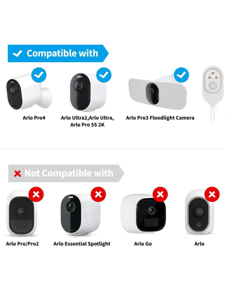 Cargador Solar Mytions 5W para Cámaras Arlo Pro 5S, Pro 4, Pro 3