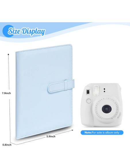 Álbum de Fotos Ablus 256 Bolsillos Azul para Fujifilm y Polaroid