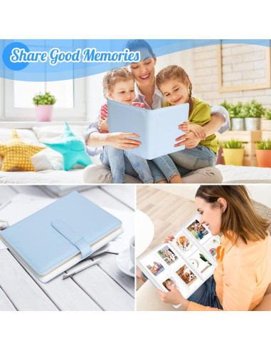 Álbum de Fotos Ablus 256 Bolsillos Azul para Fujifilm y Polaroid