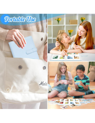 Álbum de Fotos Ablus 256 Bolsillos Azul para Fujifilm y Polaroid