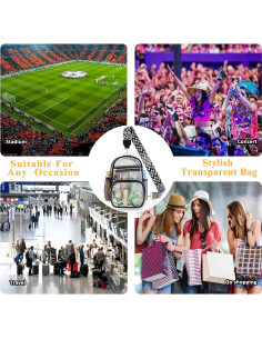 Bolsa Transparente MOVOYEE Aprobada para Eventos 10x5x3cm 2