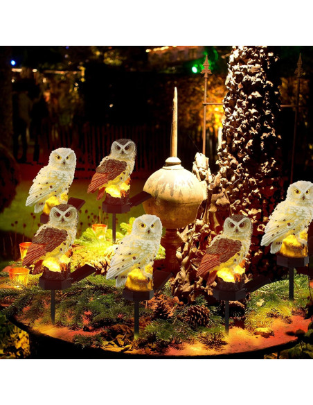 Estacas de Luz Solar Búho Capoda - 2 Piezas Decoración Jardín
