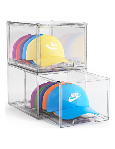 Caja Organizadora de Sombreros ZHAIXIAONIAN 2 Pack Transparente