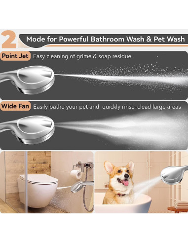 Cabezal de Ducha Filtrado JNILE 10 Modos 15 Etapas 60 cm