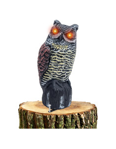Búho Falso Solar LuckySlycyc 35.56cm Decoración Jardín